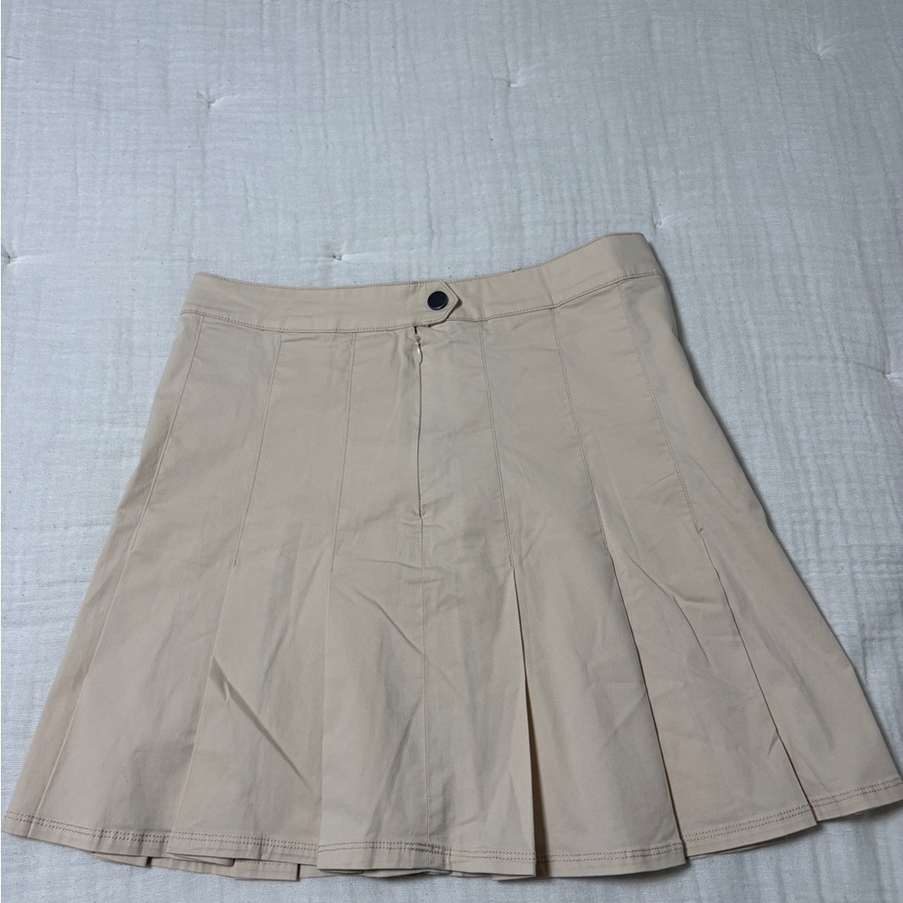 Anthropologie Pilcro Tan Pleated Skirt